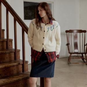 Corduroy Banding Skirt_Navy