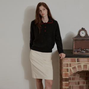 Corduroy Banding Skirt_Ivory