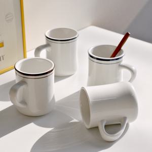 뉴욕 킹스인 오목 머그 400ml 4p세트 4color 택1 / 홈카페 머그컵 집들이선물