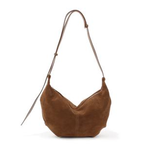 [브리치]  / 스웨이드 소가죽 바스 숄더 크로스백 (2color)