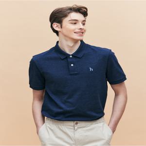 남성 [[25SS]] HZTS5B403N5 [아이코닉][링클프리] 다크네이비 반팔 피케 티셔츠