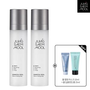 [겟뷰x유인나]  에센셜 물 마이크로 피팅 미스트 120ml X2개 + 물랩핑마스크10ml + 딥클렌징폼15ml