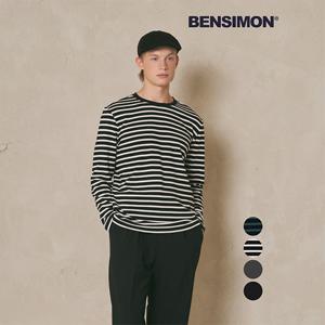 남성 워셔블 스트라이프 긴팔 티셔츠 4종택일