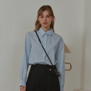 아노에틱 스트라이프 플라워 로고 셔츠_2컬러