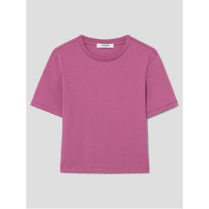코튼스판 크롭 반소매 티셔츠  핑크 (355742LY2X)