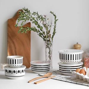 도자기 밀폐 반찬통 소 중 대 세트 밀폐찬통 밀폐반찬용기 도자기반찬통 원형반찬통 반찬통세트