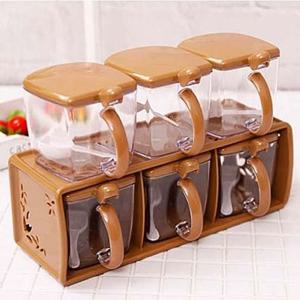 니드코 초이스 2단 양념통 세트 6P 예쁜양념통 조미료 예쁜양념통 조미료통 소스통 간장통