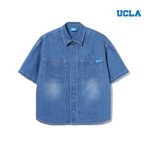 남녀공용 쿨프래쉬 투포켓 반팔 데님 셔츠(UB6SS86)_1