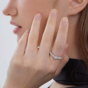 오르빗 실버(W) 풀 파베 반지 HL3R5A308W9