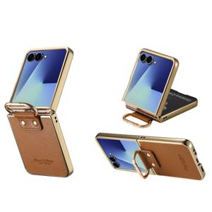 갤럭시Z 플립5 케이스/F731 카라비너 빈티지 가죽케이스