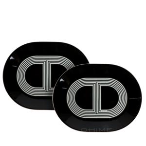 테이블웨어 OVAL 플레이트 접시 랠리24 미니 블랙 2PCS