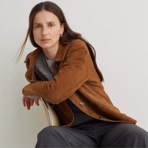 [최초가509000] Suede Leather Jacket AMBER