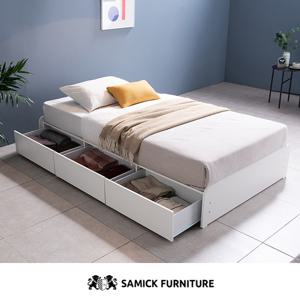 삼익가구 로니 빅서랍 3단 수납침대(YS 라텍스 7존 독립스프링 매트리스-슈퍼싱글)/착불배송