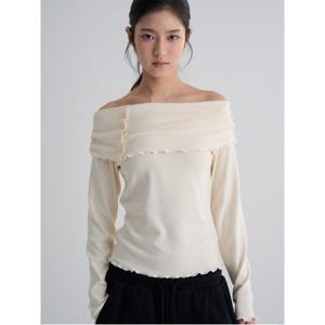 솔리드 긴소매 저지탑  아이보리 (356141CC20)