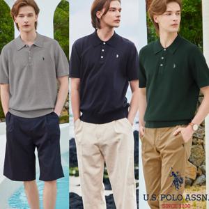 [U.S POLO ASSN.] 25Summer 반팔 카라 니트 남성 3종