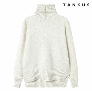 정상가:59,000원 ㅣ 보카시 하이넥 트임 언발 루즈핏 니트 (TX4KP023L0)