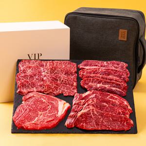 [서 진님 생산] 투쁠한우 1++등급 선물세트 8호(채끝400/살치200/등심200/부채or업진200) 1kg