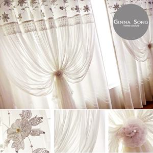 [지나송] 로렌스 웨딩레이스 이중암막커튼 풀세트