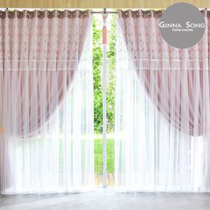 [지나송] 린디 웨딩레이스 이중암막커튼 풀세트