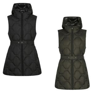 [핑골프] 여성 벨티드 후드 구스 다운 점퍼 베스트 121D4JV451