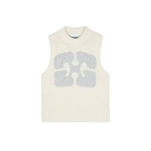 가니 여성 그래픽 울 믹스 니트베스트 아이보리 K2252-135