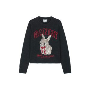 가니 여성 그래픽 울 스웨터 니트 팬텀 A1070047-252