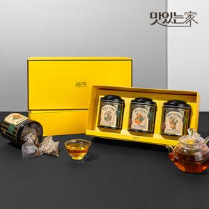 쌍계명차 티 마스터 캔 3입  선물세트+쇼핑백