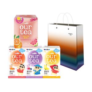 [아워티] 콤부차 10P 3종+오렌지자몽8P+쇼핑백