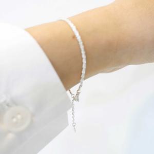 [브리치]  / 여성용 이태리 실버 체인 팔찌