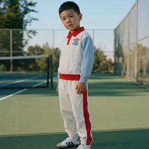 [정가 99,000] 테니스컬러블럭 카라맨투맨조거상하복 BK6SST05