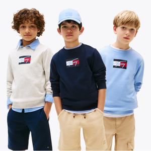 타미힐피거 [온라인단독] 스크립트 플래그 스웨트셔츠 4종 택1 (T42F6KKO160BT4)