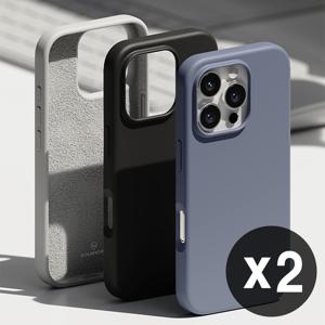 1+1 아이폰16 15 14 13 12 11 8 7 프로 플러스 프로맥스 미니 SE3/2 X/XS/XR 실리콘 소프트 컬러 케이스