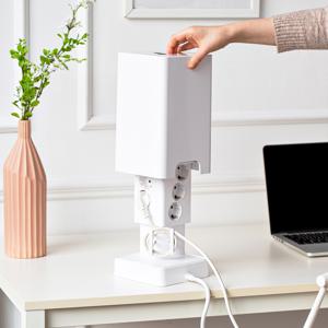 파워존 타워탭 디자인 5구 멀티탭 2m USB 고용량 콘센트