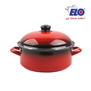 ELO 빨강법랑 일반형 24cm / 양수냄비 / 법랑
