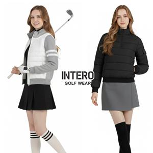 여성 골프웨어 겨울 니트 패딩점퍼 골프패딩 자켓