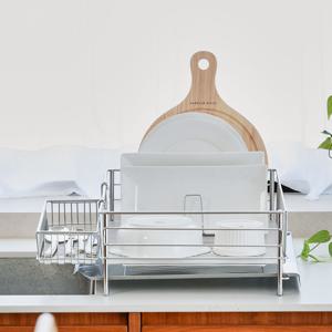 공감스토어 올스텐304 작은 좁은주방 미니 설거지 자동배수 간편설치 식기건조대 1단