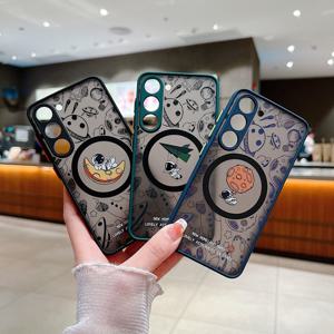 갤럭시s25 s24 s23 s22 s21 우주인 반투명 맥세이프 호환 케이스