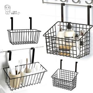 문걸이 수납 선반 바구니 철제바구니 싱크대 주방수납 거치대