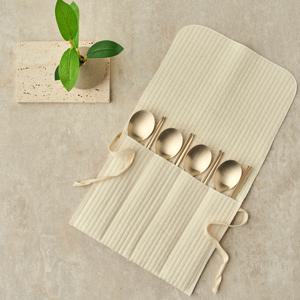 오부자 방짜유기 놋 민자 수저4인 누비 4인수저집 포함