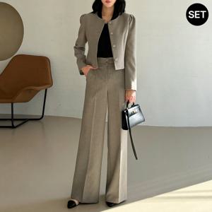 [SET]로미 라운드자켓 슬랙스 셋업_M2502SE004A