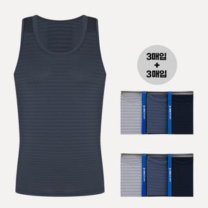 남성 런닝셔츠 런닝구 메리야스 시원한 에어로쿨 민소매 나시 여름 런닝 6매입 선물