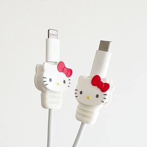 산리오 헬로키티 케이블프로텍터 충전기보호캡 2개입 케이블보호 아이폰8핀 C타입케이블