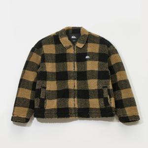퀵실버 체크 패턴 플리스 자켓(QF31JK061BRN)