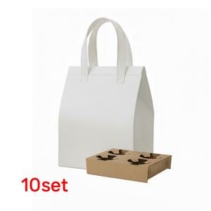 보냉 음료 캐리어 커피트레이 카페 포장가방 10세트 테이크아웃보냉백 아이스커피캐리어
