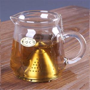 투명 숙우 380ml 내열강화유리컵유리숙우 유리티포트 음료컵 북유럽글라스 세련된잔