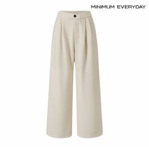 정상가:119,000원 ㅣ  에브리데이]슬랙스 와이드 핀턱 융털 롱 팬츠 (EB4TA004D)