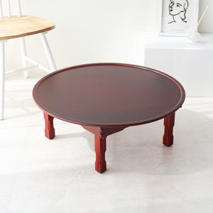 원2.5 칠기 유전 접이식 원형밥상 75센티 3인용 4인용 원형상 소반