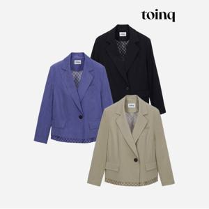 [toinq] 뒷트임 배색 오버핏자켓(T239MJK908W)