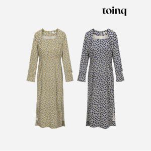 [toinq] 스퀘어넥 트임 패턴원피스(T239MOP902W)
