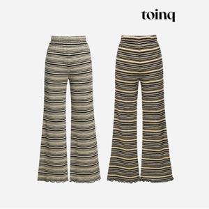 [toinq] 벨보텀 스트라이프 저지 팬츠(T239MPT907W)